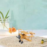Maxbell Small Biplane Plane Model Mini Vintage Airplane Model for Birthday Christmas