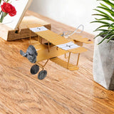 Maxbell Small Biplane Plane Model Mini Vintage Airplane Model for Birthday Christmas