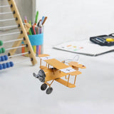 Maxbell Small Biplane Plane Model Mini Vintage Airplane Model for Birthday Christmas