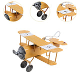 Maxbell Small Biplane Plane Model Mini Vintage Airplane Model for Birthday Christmas