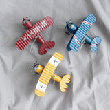 Maxbell Small Biplane Plane Model Mini Vintage Airplane Model for Birthday Christmas