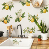 Maxbell Lemon Leaf Wall Stickers Ornament Wallpaper for Office School Restroom