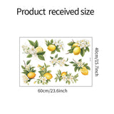 Maxbell Lemon Leaf Wall Stickers Ornament Wallpaper for Office School Restroom