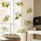 Maxbell Lemon Leaf Wall Stickers Ornament Wallpaper for Office School Restroom