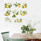 Maxbell Lemon Leaf Wall Stickers Ornament Wallpaper for Office School Restroom