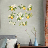 Maxbell Lemon Leaf Wall Stickers Ornament Wallpaper for Office School Restroom