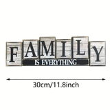 Maxbell Wood Family Sign Tabletop Decor Rustic Freestanding for Bedroom Mantle Decor