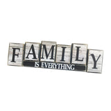 Maxbell Wood Family Sign Tabletop Decor Rustic Freestanding for Bedroom Mantle Decor