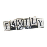 Maxbell Wood Family Sign Tabletop Decor Rustic Freestanding for Bedroom Mantle Decor
