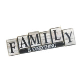 Maxbell Wood Family Sign Tabletop Decor Rustic Freestanding for Bedroom Mantle Decor