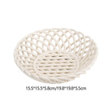 Maxbell Ceramic Fruit Bowl Desktop Woven Serving Platter for Home Wedding Graduation 15.5cmx15.5cmx5.8cm