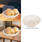 Maxbell Ceramic Fruit Bowl Desktop Woven Serving Platter for Home Wedding Graduation 15.5cmx15.5cmx5.8cm