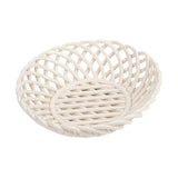 Maxbell Ceramic Fruit Bowl Desktop Woven Serving Platter for Home Wedding Graduation 15.5cmx15.5cmx5.8cm