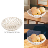 Maxbell Ceramic Fruit Bowl Desktop Woven Serving Platter for Home Wedding Graduation 15.5cmx15.5cmx5.8cm