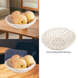 Maxbell Ceramic Fruit Bowl Desktop Woven Serving Platter for Home Wedding Graduation 15.5cmx15.5cmx5.8cm