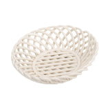 Maxbell Ceramic Fruit Bowl Desktop Woven Serving Platter for Home Wedding Graduation 15.5cmx15.5cmx5.8cm