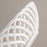 Maxbell Ceramic Fruit Bowl Desktop Woven Serving Platter for Home Wedding Graduation 19.8cmx19.8cmx5.5cm