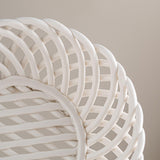 Maxbell Ceramic Fruit Bowl Desktop Woven Serving Platter for Home Wedding Graduation 19.8cmx19.8cmx5.5cm