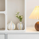 Maxbell White Ceramic Jug Vase Decorative Plant Vase for Fireplace Living Room Table oval