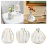 Maxbell White Ceramic Jug Vase Decorative Plant Vase for Fireplace Living Room Table oval