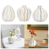 Maxbell White Ceramic Jug Vase Decorative Plant Vase for Fireplace Living Room Table oval
