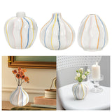 Maxbell White Ceramic Jug Vase Decorative Plant Vase for Fireplace Living Room Table oval