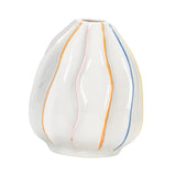 Maxbell White Ceramic Jug Vase Decorative Plant Vase for Fireplace Living Room Table oval