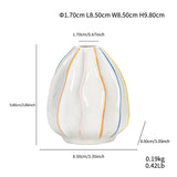 Maxbell White Ceramic Jug Vase Decorative Plant Vase for Fireplace Living Room Table oval
