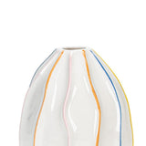 Maxbell White Ceramic Jug Vase Decorative Plant Vase for Fireplace Living Room Table oval
