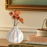 Maxbell White Ceramic Jug Vase Decorative Plant Vase for Fireplace Living Room Table pointed mouth