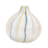 Maxbell White Ceramic Jug Vase Decorative Plant Vase for Fireplace Living Room Table pointed mouth