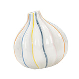 Maxbell White Ceramic Jug Vase Decorative Plant Vase for Fireplace Living Room Table pointed mouth