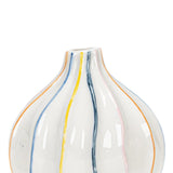 Maxbell White Ceramic Jug Vase Decorative Plant Vase for Fireplace Living Room Table pointed mouth