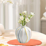 Maxbell White Ceramic Jug Vase Decorative Plant Vase for Fireplace Living Room Table narrow mouth