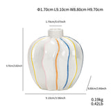 Maxbell White Ceramic Jug Vase Decorative Plant Vase for Fireplace Living Room Table narrow mouth