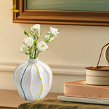 Maxbell White Ceramic Jug Vase Decorative Plant Vase for Fireplace Living Room Table narrow mouth
