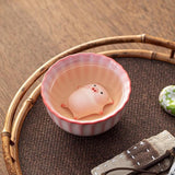 Maxbell Ceramic Tea Cup with Tea Pet Miniature Figurine for Living Room Office Decor 120ml