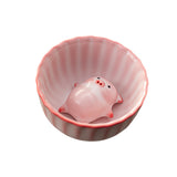 Maxbell Ceramic Tea Cup with Tea Pet Miniature Figurine for Living Room Office Decor 120ml