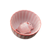 Maxbell Ceramic Tea Cup with Tea Pet Miniature Figurine for Living Room Office Decor 120ml