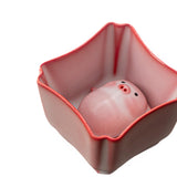Maxbell Ceramic Tea Cup with Tea Pet Miniature Figurine for Living Room Office Decor 110ml