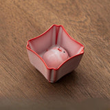 Maxbell Ceramic Tea Cup with Tea Pet Miniature Figurine for Living Room Office Decor 110ml