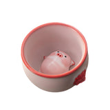 Maxbell Ceramic Tea Cup with Tea Pet Miniature Figurine for Living Room Office Decor 160ml
