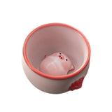 Maxbell Ceramic Tea Cup with Tea Pet Miniature Figurine for Living Room Office Decor 160ml