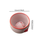 Maxbell Ceramic Tea Cup with Tea Pet Miniature Figurine for Living Room Office Decor 160ml