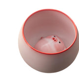 Maxbell Ceramic Tea Cup with Tea Pet Miniature Figurine for Living Room Office Decor 170ml
