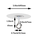 Maxbell 12Pcs Sticky Ceiling Hooks Wall Mount Hangers for Planters Bags Bird Feeders