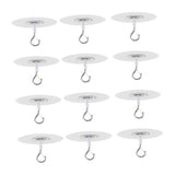 Maxbell 12Pcs Sticky Ceiling Hooks Wall Mount Hangers for Planters Bags Bird Feeders