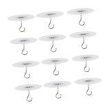 Maxbell 12Pcs Sticky Ceiling Hooks Wall Mount Hangers for Planters Bags Bird Feeders
