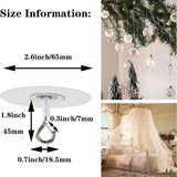 Maxbell 12Pcs Sticky Ceiling Hooks Wall Mount Hangers for Planters Bags Bird Feeders