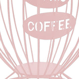 Maxbell Coffee Capsule Organizer Storage Basket Display Home Decor Coffee Pod Holder Pink
